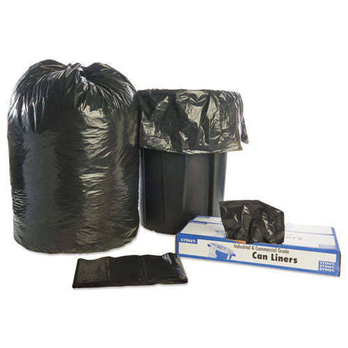 Stout® by Envision™ wholesale. Total Recycled Content Plastic Trash Bags, 60 Gal, 1.5 Mil, 38" X 60", Brown-black, 100-carton. HSD Wholesale: Janitorial Supplies, Breakroom Supplies, Office Supplies.