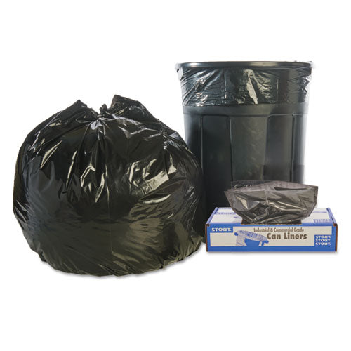 Stout® by Envision™ wholesale. Total Recycled Content Plastic Trash Bags, 45 Gal, 1.5 Mil, 40" X 48", Brown-black, 100-carton. HSD Wholesale: Janitorial Supplies, Breakroom Supplies, Office Supplies.