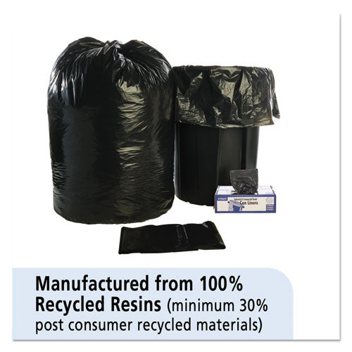 Stout® by Envision™ wholesale. Total Recycled Content Plastic Trash Bags, 56 Gal, 1.5 Mil, 43" X 49", Brown-black, 100-carton. HSD Wholesale: Janitorial Supplies, Breakroom Supplies, Office Supplies.