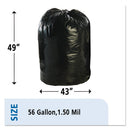 Stout® by Envision™ wholesale. Total Recycled Content Plastic Trash Bags, 56 Gal, 1.5 Mil, 43" X 49", Brown-black, 100-carton. HSD Wholesale: Janitorial Supplies, Breakroom Supplies, Office Supplies.