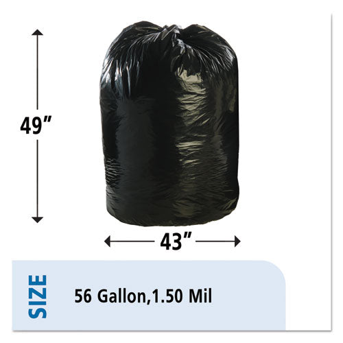 Stout® by Envision™ wholesale. Total Recycled Content Plastic Trash Bags, 56 Gal, 1.5 Mil, 43" X 49", Brown-black, 100-carton. HSD Wholesale: Janitorial Supplies, Breakroom Supplies, Office Supplies.