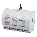 Tidy Girl™ wholesale. Plastic Feminine Hygiene Disposal Bag Dispenser, Gray. HSD Wholesale: Janitorial Supplies, Breakroom Supplies, Office Supplies.