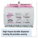 Tidy Girl™ wholesale. Plastic Feminine Hygiene Disposal Bag Dispenser, Gray. HSD Wholesale: Janitorial Supplies, Breakroom Supplies, Office Supplies.