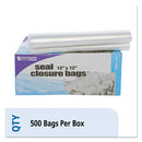 Stout® by Envision™ wholesale. Seal Closure Bags, 2 Mil, 12" X 12", Clear, 500-carton. HSD Wholesale: Janitorial Supplies, Breakroom Supplies, Office Supplies.