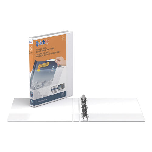 Stride wholesale. Quickfit D-ring View Binder, 3 Rings, 0.63" Capacity, 11 X 8.5, White. HSD Wholesale: Janitorial Supplies, Breakroom Supplies, Office Supplies.