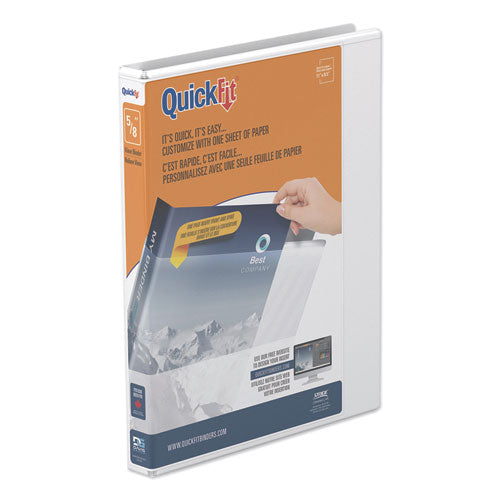 Stride wholesale. Quickfit D-ring View Binder, 3 Rings, 0.63" Capacity, 11 X 8.5, White. HSD Wholesale: Janitorial Supplies, Breakroom Supplies, Office Supplies.