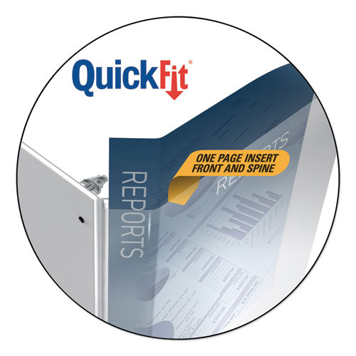 Stride wholesale. Quickfit D-ring View Binder, 3 Rings, 1" Capacity, 11 X 8.5, White. HSD Wholesale: Janitorial Supplies, Breakroom Supplies, Office Supplies.