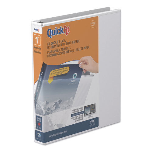 Stride wholesale. Quickfit D-ring View Binder, 3 Rings, 1" Capacity, 11 X 8.5, White. HSD Wholesale: Janitorial Supplies, Breakroom Supplies, Office Supplies.