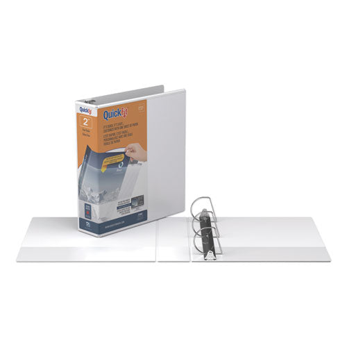 Stride wholesale. Quickfit D-ring View Binder, 3 Rings, 2" Capacity, 11 X 8.5, White. HSD Wholesale: Janitorial Supplies, Breakroom Supplies, Office Supplies.