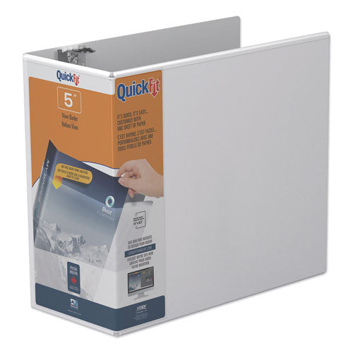 Stride wholesale. Quickfit D-ring View Binder, 3 Rings, 5" Capacity, 11 X 8.5, White. HSD Wholesale: Janitorial Supplies, Breakroom Supplies, Office Supplies.