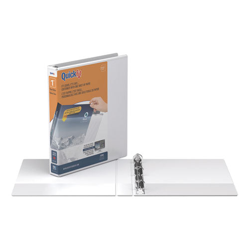 Stride wholesale. Quickfit Round-ring View Binder, 3 Rings, 1" Capacity, 11 X 8.5, White. HSD Wholesale: Janitorial Supplies, Breakroom Supplies, Office Supplies.