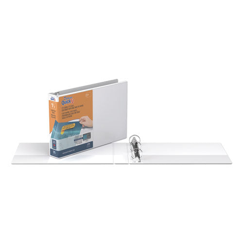 Stride wholesale. Quickfit Landscape Spreadsheet Round Ring View Binder, 3 Rings, 1.5" Capacity, 11 X 8.5, White. HSD Wholesale: Janitorial Supplies, Breakroom Supplies, Office Supplies.