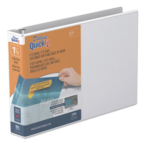 Stride wholesale. Quickfit Landscape Spreadsheet Round Ring View Binder, 3 Rings, 1.5" Capacity, 11 X 8.5, White. HSD Wholesale: Janitorial Supplies, Breakroom Supplies, Office Supplies.