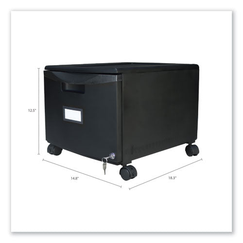Storex wholesale. Single-drawer Mobile Filing Cabinet, 14.75w X 18.25d X 12.75h, Black. HSD Wholesale: Janitorial Supplies, Breakroom Supplies, Office Supplies.