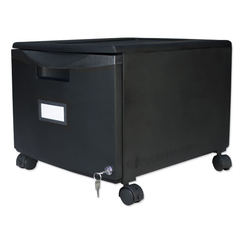 Storex wholesale. Single-drawer Mobile Filing Cabinet, 14.75w X 18.25d X 12.75h, Black. HSD Wholesale: Janitorial Supplies, Breakroom Supplies, Office Supplies.