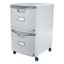 Storex wholesale. Two-drawer Mobile Filing Cabinet, 14.75w X 18.25d X 26h, Gray. HSD Wholesale: Janitorial Supplies, Breakroom Supplies, Office Supplies.