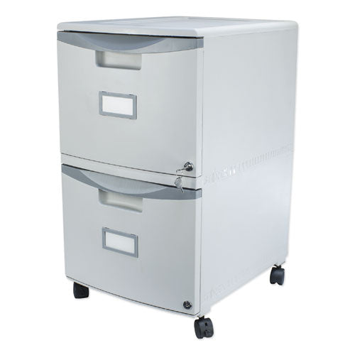 Storex wholesale. Two-drawer Mobile Filing Cabinet, 14.75w X 18.25d X 26h, Gray. HSD Wholesale: Janitorial Supplies, Breakroom Supplies, Office Supplies.