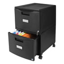 Storex wholesale. Two-drawer Mobile Filing Cabinet, 14.75w X 18.25d X 26h, Black. HSD Wholesale: Janitorial Supplies, Breakroom Supplies, Office Supplies.