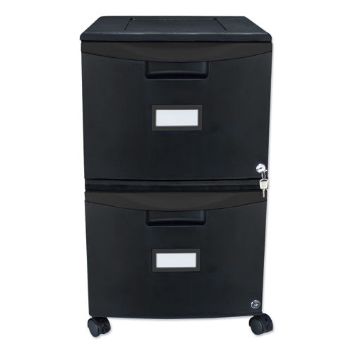 Storex wholesale. Two-drawer Mobile Filing Cabinet, 14.75w X 18.25d X 26h, Black. HSD Wholesale: Janitorial Supplies, Breakroom Supplies, Office Supplies.