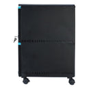 Storex wholesale. Two-drawer Mobile Filing Cabinet, 14.75w X 18.25d X 26h, Black-teal. HSD Wholesale: Janitorial Supplies, Breakroom Supplies, Office Supplies.