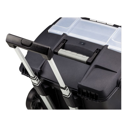 Storex wholesale. Premium File Cart, 15w X 16.38d X 14.25 To 30h, Black. HSD Wholesale: Janitorial Supplies, Breakroom Supplies, Office Supplies.