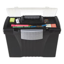 Storex wholesale. Portable Letter-legal Filebox With Organizer Lid, Letter-legal Files, 14.5" X 10.5" X 12", Black. HSD Wholesale: Janitorial Supplies, Breakroom Supplies, Office Supplies.