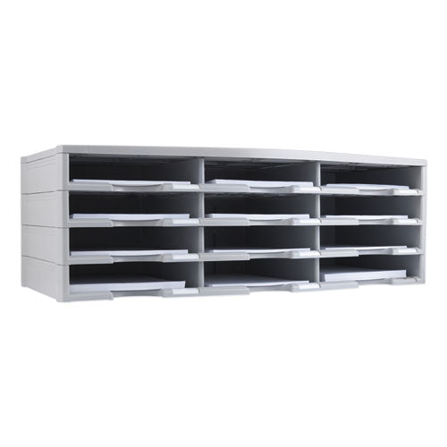 Storex wholesale. Storex Literature Organizer, 12 Section, 10 5-8 X 13 3-10 X 31 2-5, Gray. HSD Wholesale: Janitorial Supplies, Breakroom Supplies, Office Supplies.