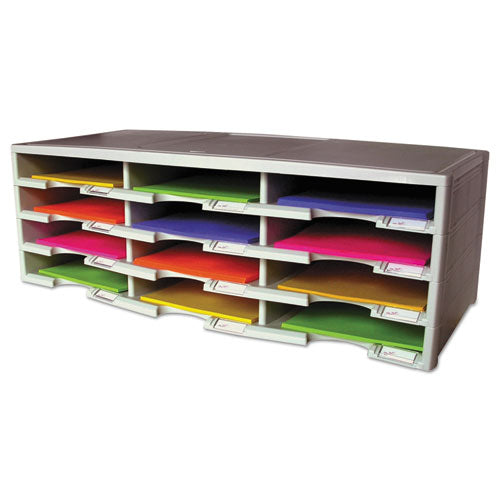 Storex wholesale. Storex Literature Organizer, 12 Section, 10 5-8 X 13 3-10 X 31 2-5, Gray. HSD Wholesale: Janitorial Supplies, Breakroom Supplies, Office Supplies.