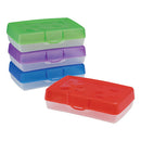 Storex wholesale. Pencil Box, 8.38" X 5.63" X 2.5", Randomly Assorted Colors. HSD Wholesale: Janitorial Supplies, Breakroom Supplies, Office Supplies.