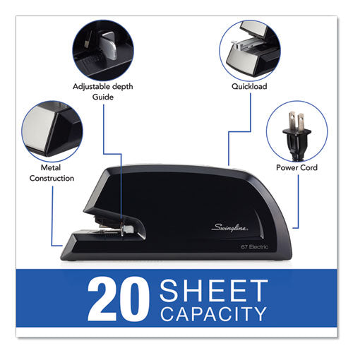 Swingline® wholesale. Swingline Commercial Electric Stapler, 20-sheet Capacity, Black. HSD Wholesale: Janitorial Supplies, Breakroom Supplies, Office Supplies.