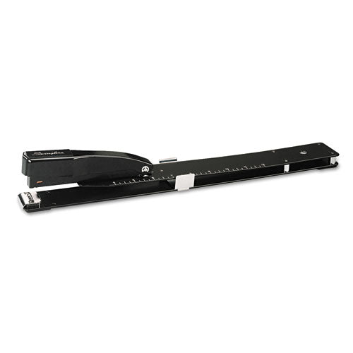 Swingline® wholesale. Swingline Heavy-duty Long Reach Stapler, 20-sheet Capacity, 12" Throat, Black. HSD Wholesale: Janitorial Supplies, Breakroom Supplies, Office Supplies.