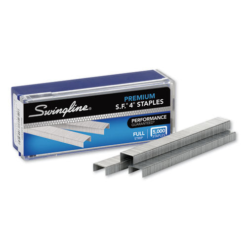 Swingline® wholesale. Swingline S.f. 4 Premium Staples, 0.25" Leg, 0.5" Crown, Steel, 5,000-box. HSD Wholesale: Janitorial Supplies, Breakroom Supplies, Office Supplies.