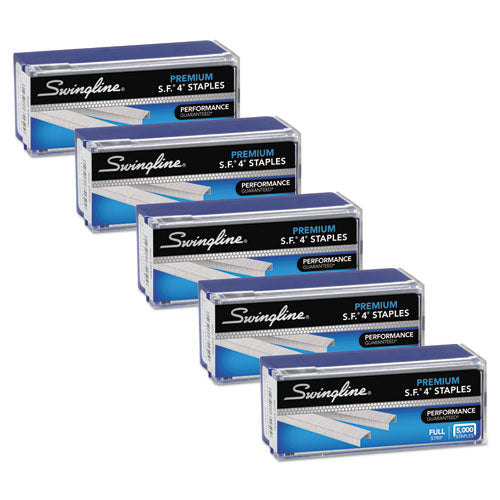 Swingline® wholesale. Swingline S.f. 4 Premium Staples, 0.25" Leg, 0.5" Crown, Silver, 5,000-box, 5 Boxes-pack. HSD Wholesale: Janitorial Supplies, Breakroom Supplies, Office Supplies.