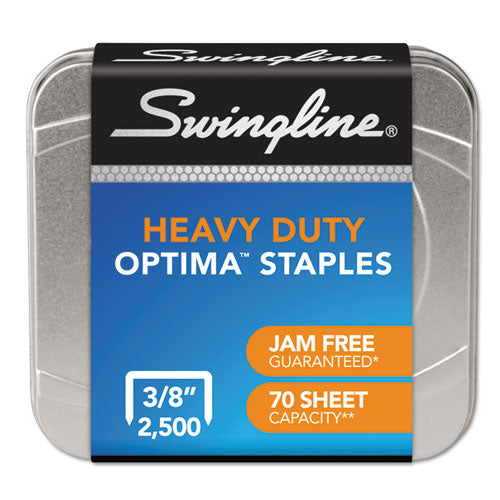 Swingline® wholesale. Swingline Optima High-capacity Staples, 0.38" Leg, 0.5" Crown, Steel, 2,500-box. HSD Wholesale: Janitorial Supplies, Breakroom Supplies, Office Supplies.
