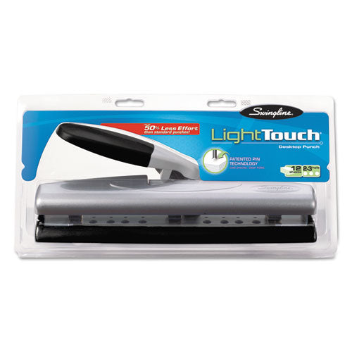 Swingline® wholesale. Swingline 12-sheet Lighttouch Desktop Two-to-three-hole Punch, 9-32" Holes, Black-silver. HSD Wholesale: Janitorial Supplies, Breakroom Supplies, Office Supplies.