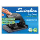 Swingline® wholesale. Swingline 20-sheet Smarttouch Two-hole Punch, 9-32" Holes, Black-gray. HSD Wholesale: Janitorial Supplies, Breakroom Supplies, Office Supplies.