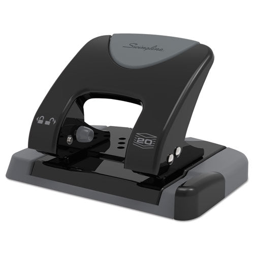 Swingline® wholesale. Swingline 20-sheet Smarttouch Two-hole Punch, 9-32" Holes, Black-gray. HSD Wholesale: Janitorial Supplies, Breakroom Supplies, Office Supplies.