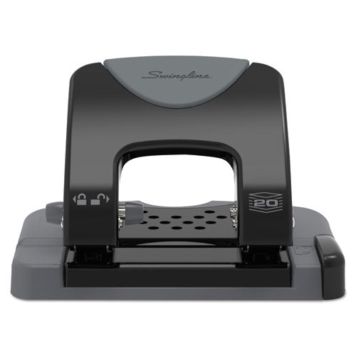 Swingline® wholesale. Swingline 20-sheet Smarttouch Two-hole Punch, 9-32" Holes, Black-gray. HSD Wholesale: Janitorial Supplies, Breakroom Supplies, Office Supplies.