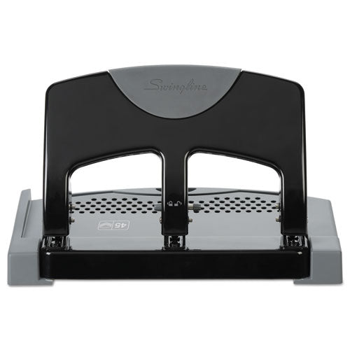 Swingline® wholesale. Swingline 45-sheet Smarttouch Three-hole Punch, 9-32" Holes, Black-gray. HSD Wholesale: Janitorial Supplies, Breakroom Supplies, Office Supplies.