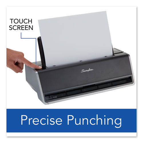 Swingline® wholesale. Swingline 28-sheet Commercial Electric Three-hole Punch, 9-32" Holes, Silver - Platinum. HSD Wholesale: Janitorial Supplies, Breakroom Supplies, Office Supplies.
