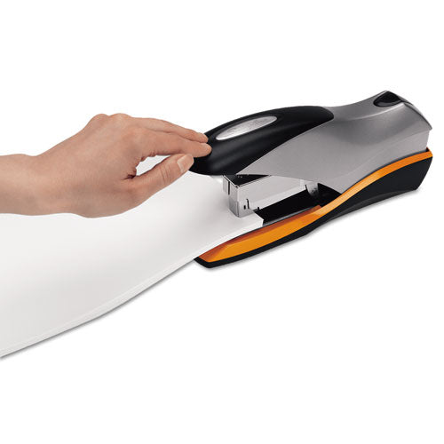 Swingline® wholesale. Swingline Optima 70 Desktop Stapler, 70-sheet Capacity, Silver-black-orange. HSD Wholesale: Janitorial Supplies, Breakroom Supplies, Office Supplies.