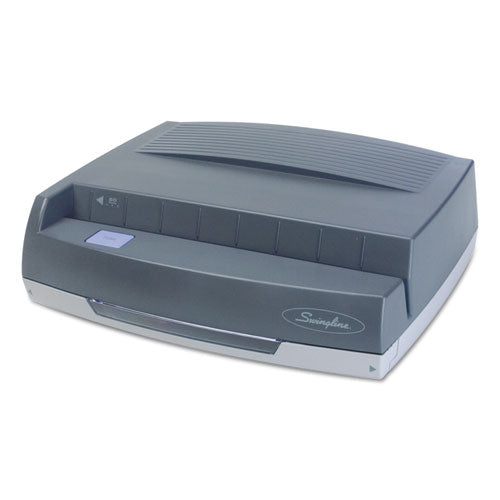 Swingline® wholesale. Swingline 50-sheet 350md Electric Three-hole Punch, 9-32" Holes, Gray. HSD Wholesale: Janitorial Supplies, Breakroom Supplies, Office Supplies.