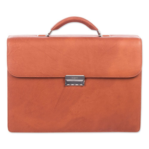 Swiss Mobility wholesale. Milestone Briefcase, Holds Laptops 15.6", 5" X 5" X 12", Cognac. HSD Wholesale: Janitorial Supplies, Breakroom Supplies, Office Supplies.