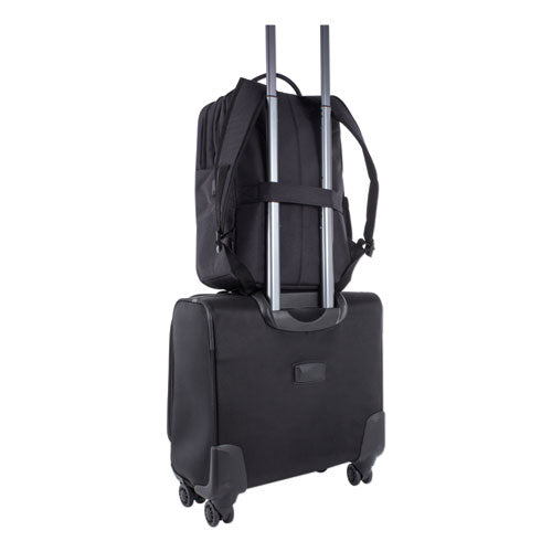 Swiss Mobility wholesale. Cadence 2 Section Business Backpack, For Laptops 15.6", 6" X 6" X 17", Charcoal. HSD Wholesale: Janitorial Supplies, Breakroom Supplies, Office Supplies.