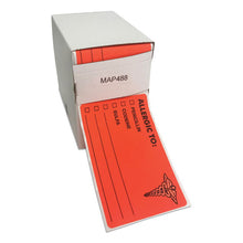 Load image into Gallery viewer, Tabbies® wholesale. Allergy Warning Labels, Allergic To: Penicilln, Codeine, Sulfa, 2.5 X 4, Fluorescent Red, 100-roll. HSD Wholesale: Janitorial Supplies, Breakroom Supplies, Office Supplies.