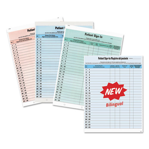 Tabbies® wholesale. Hipaa Labels, Patient Sign-in, 8.5 X 11, Blue, 23-sheet, 125 Sheets-pack. HSD Wholesale: Janitorial Supplies, Breakroom Supplies, Office Supplies.