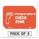 Tabbies® wholesale. Besafe Messaging Education Wall Signs, 9 X 6,  "temperature Check Zone", 3-pack. HSD Wholesale: Janitorial Supplies, Breakroom Supplies, Office Supplies.