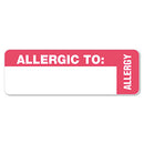 Tabbies® wholesale. Medical Labels, Allergic To, 1 X 3, White, 500-roll. HSD Wholesale: Janitorial Supplies, Breakroom Supplies, Office Supplies.