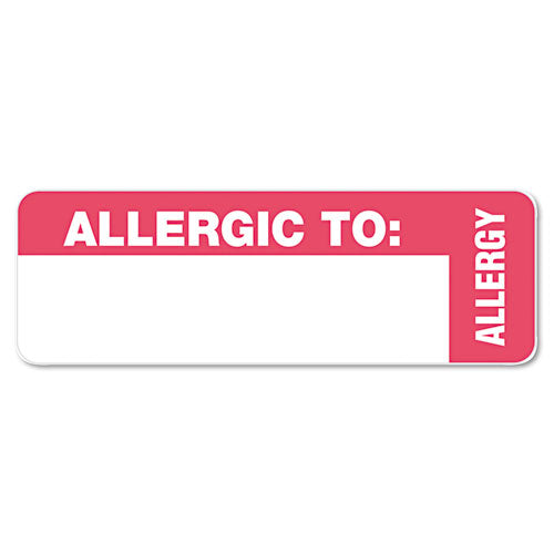 Tabbies® wholesale. Medical Labels, Allergic To, 1 X 3, White, 500-roll. HSD Wholesale: Janitorial Supplies, Breakroom Supplies, Office Supplies.