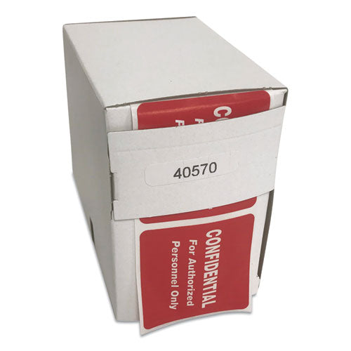 Tabbies® wholesale. Hipaa Labels, Confidential For Authorized Personnel Only, 2 X 2, Red, 500-roll. HSD Wholesale: Janitorial Supplies, Breakroom Supplies, Office Supplies.